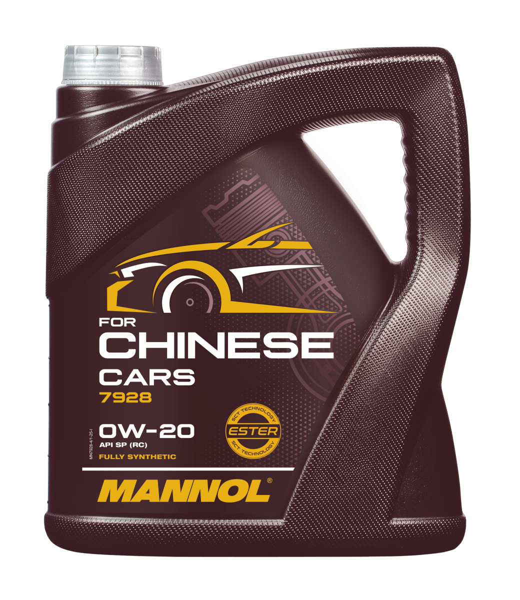7928-005 масло мот.синт. For Chinese Cars 0W-20  (5л) MANNOL; API SP(RC)