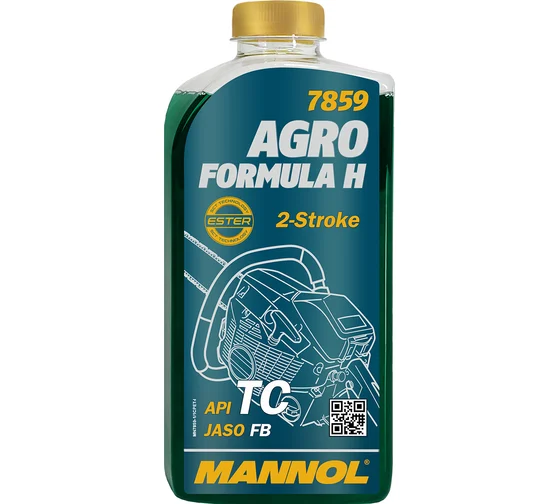7859-001 Масло моторное на синт.основе для 2-такт.двигателей Husqvarna Agro Formula H (1л) MANNOL