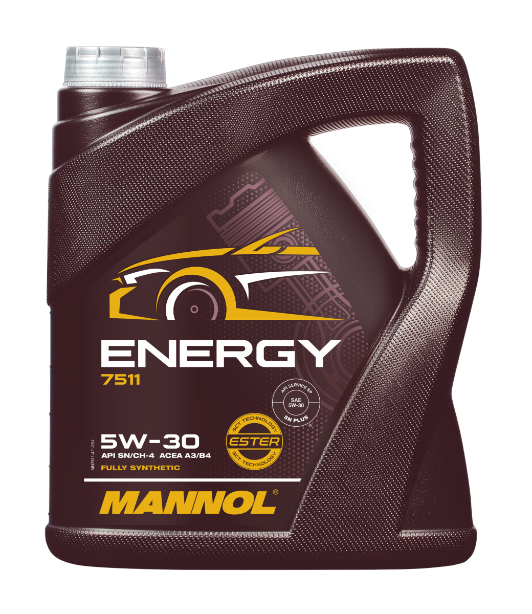 7511-004 масло мот.синт. Energy 5W/30 (4л) MANNOL; API SN/CH-4, ACEA A3/B4