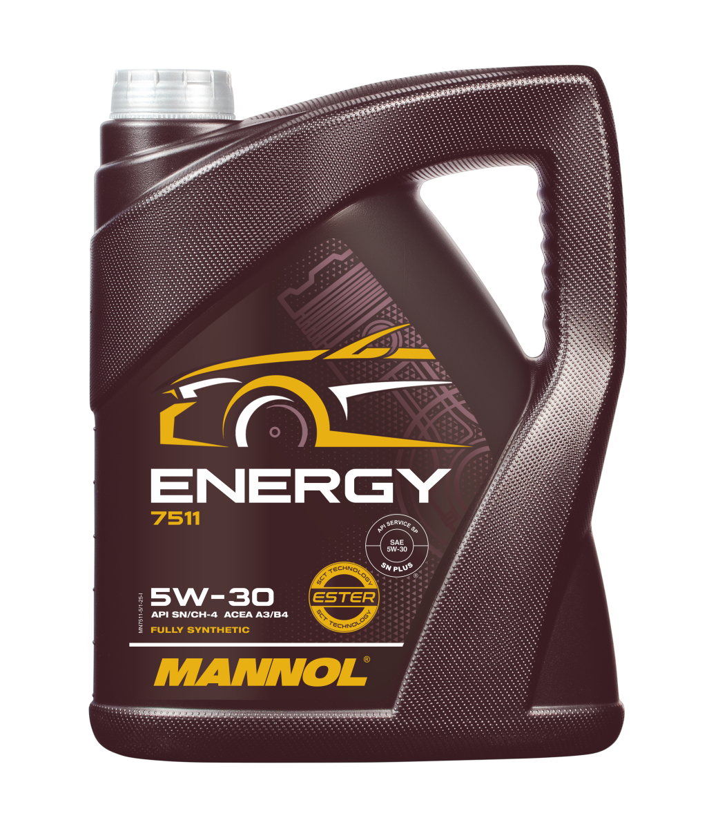 7511-005 масло мот.синт. Energy 5W/30 (5л) MANNOL; API SN/CH-4, ACEA A3/B4
