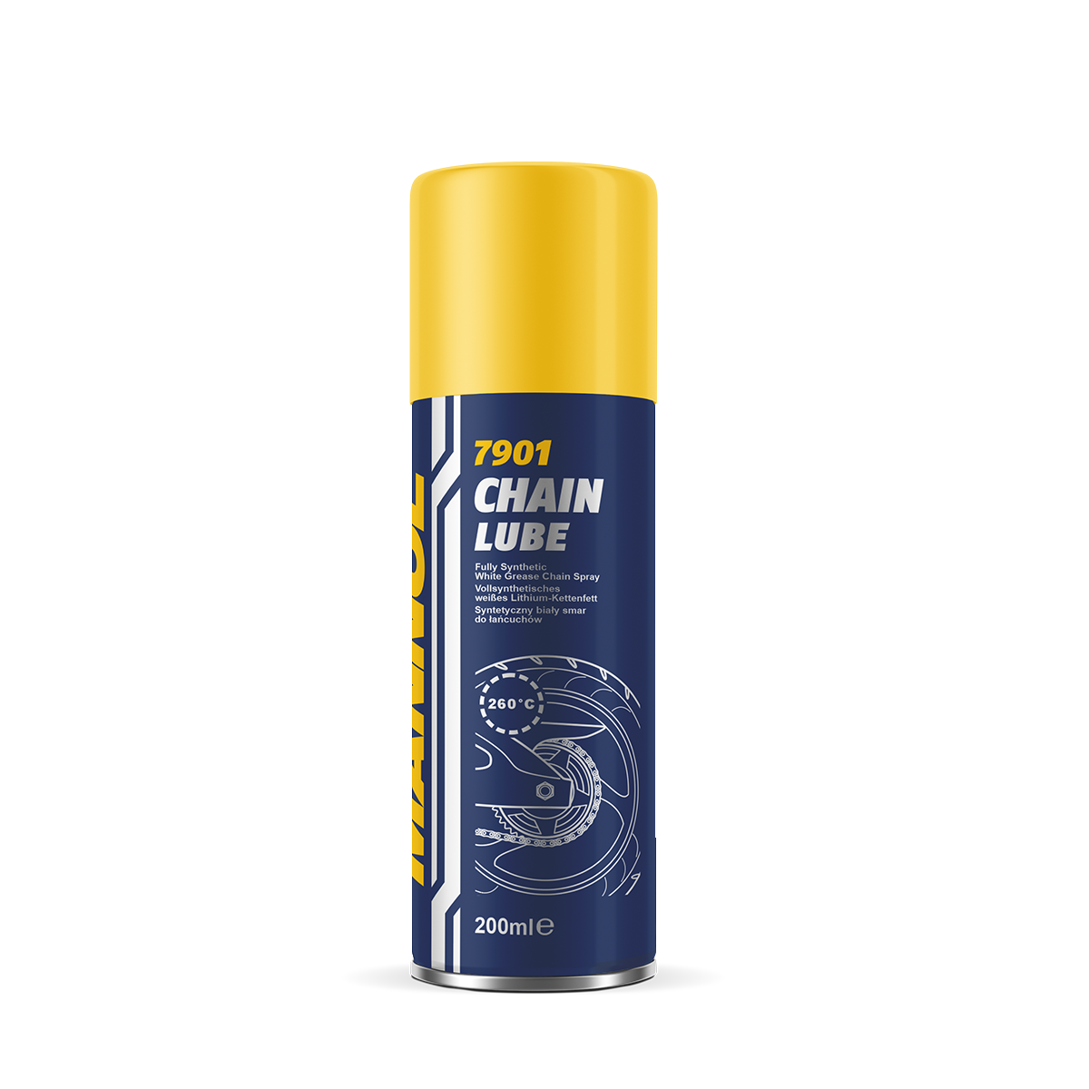 Белая синтетическая смазка для цепей Chain Lube (200мл) MANNOL