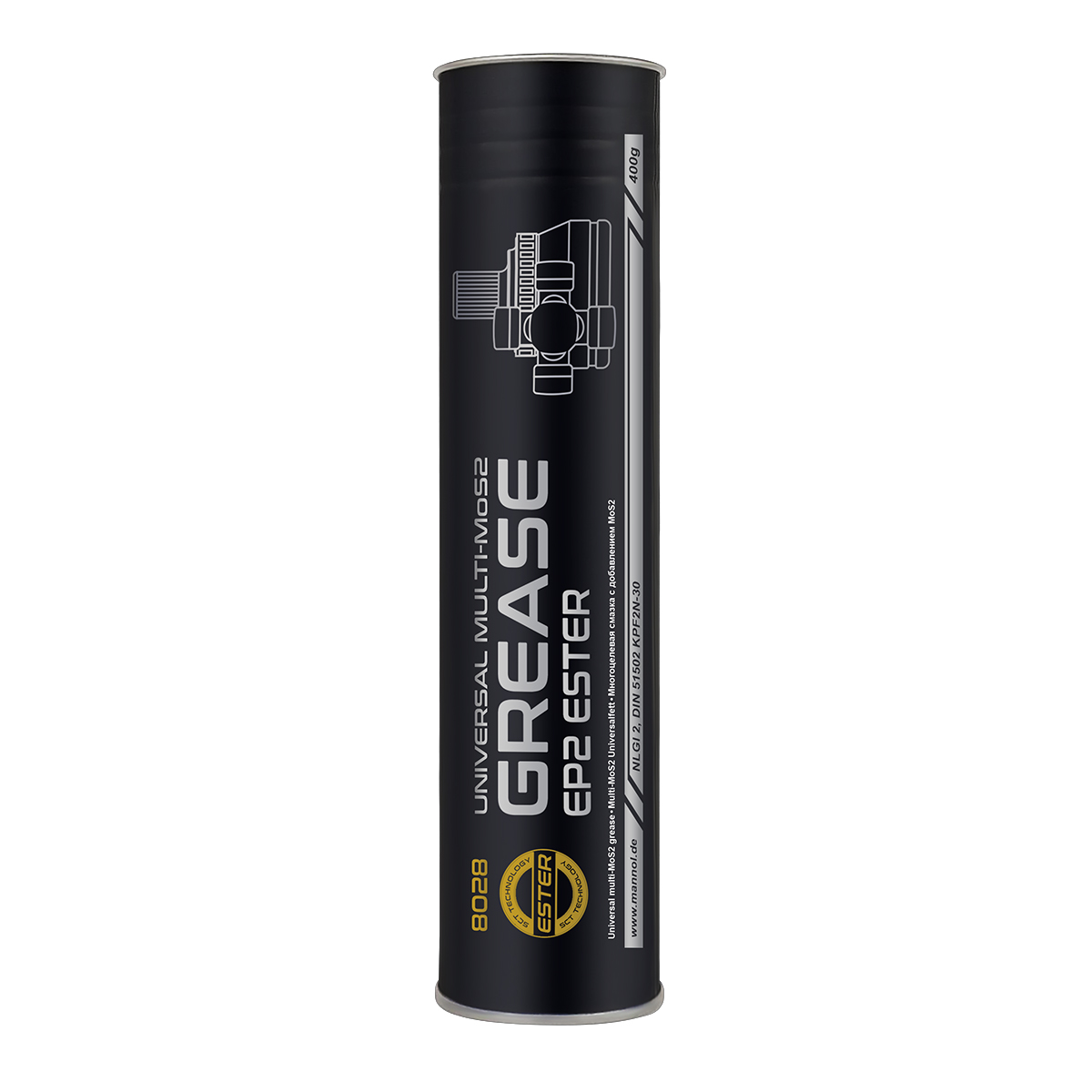 8028/8096 Многоцелевая смазка Universal Multi-MoS2 Grease EP2 Ester (400г) MANNOL