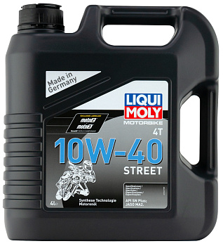 Синтетическое моторное масло для 4тактных мотоциклов Motorbike 4T Street 10W40 (4л) LIQUI MOLY