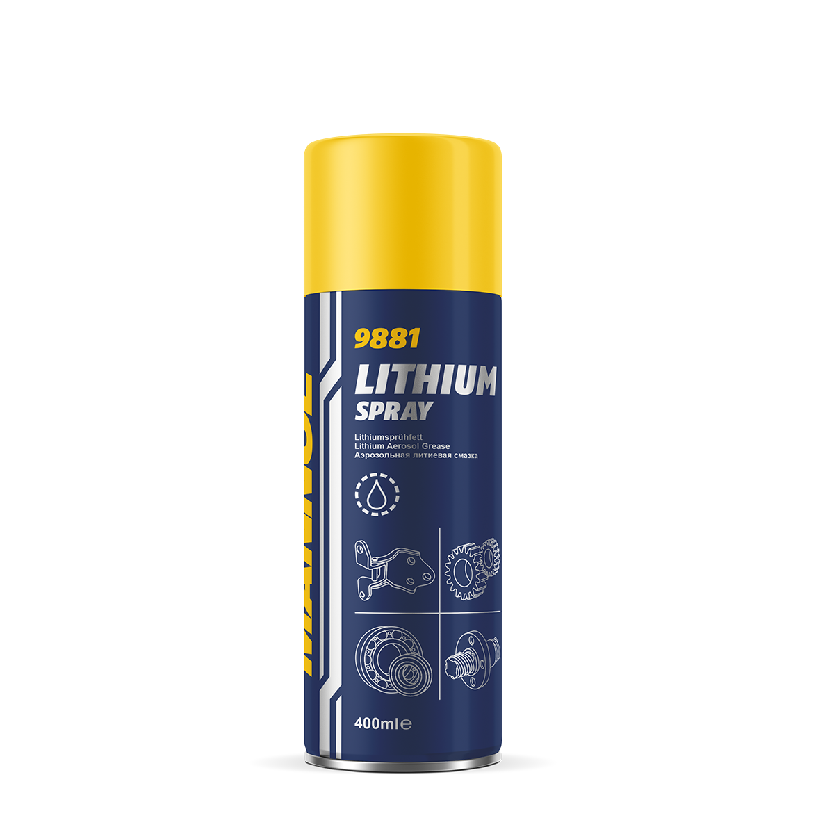 Литиевая смазка Lithium spray (400мл) MANNOL