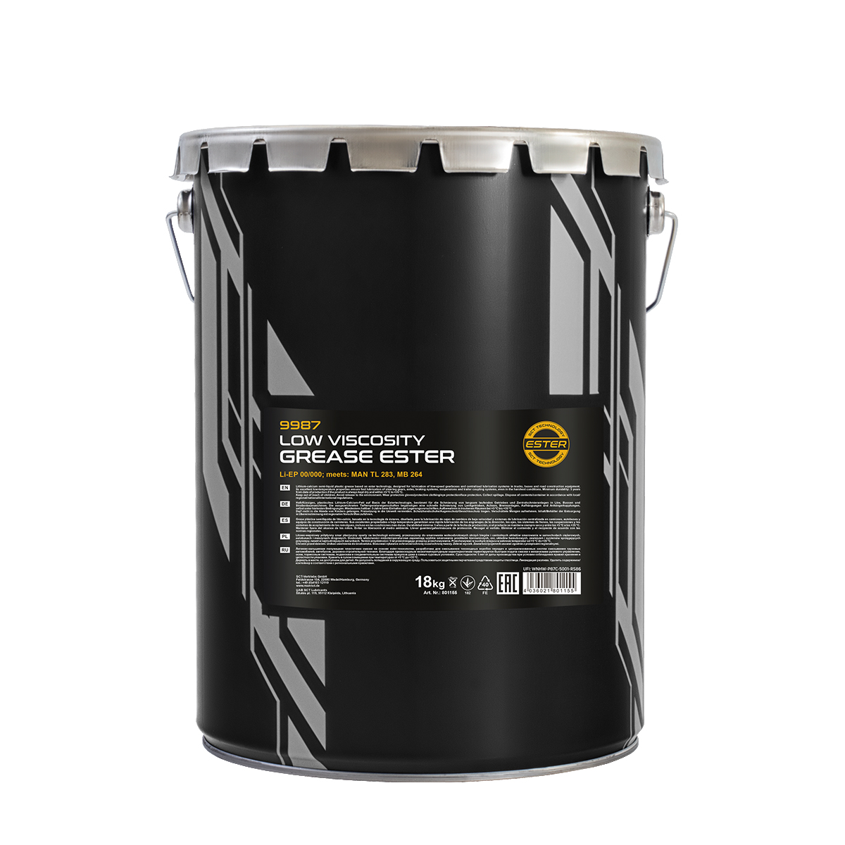 8030/9987 Литиево-кальциевая полужидкая пластичная смазка Low Viscosity Grease Ester (18кг) MANNOL
