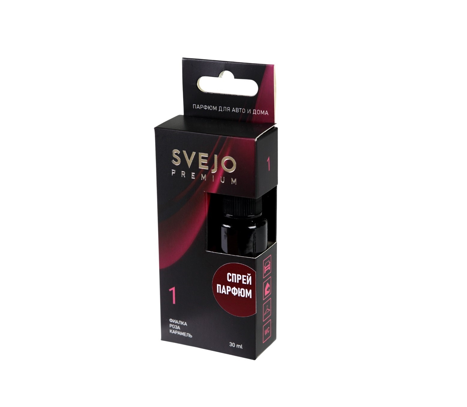 Ароматизатор SVEJO №1 (парфюмированный спрей) роза, фиалка, карамель
