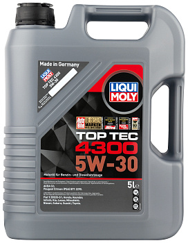 Синтетическое моторное масло Top Tec 4300 5W30 (5л) LIQUI MOLY