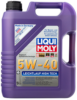 Синтетическое моторное масло Leichtlauf High Tech 5W40 (5л) LIQUI MOLY