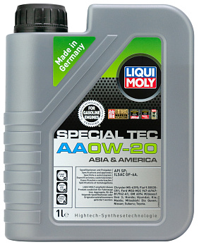 Синтетическое моторное масло Special Tec AA 0W20 (1л) LIQUI MOLY