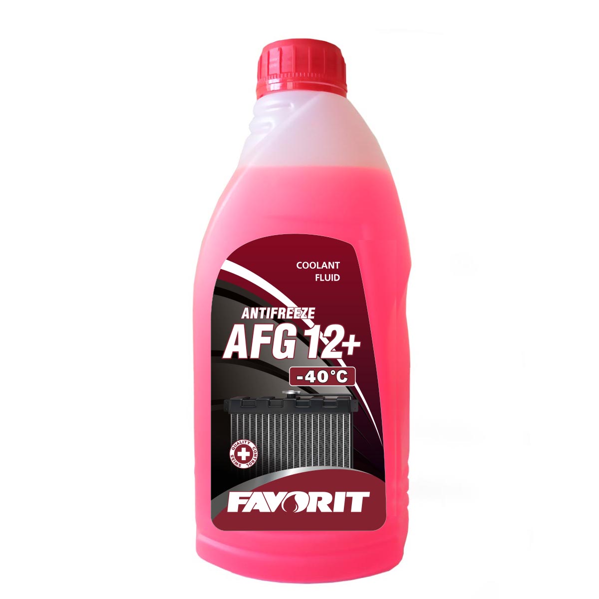 Антифриз красный AFG12+ -40°, (1л) Favorit