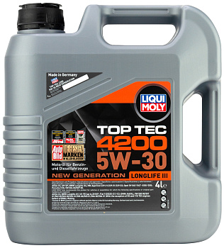 Синтетическое моторное масло Top Tec 4200 5W30 New Generation (4л) LIQUI MOLY