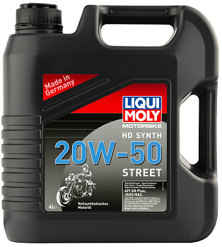 Синтетическое моторное масло для 4тактных мотоциклов Motorbike HD Synth Street 20W50 (4л) LIQUI MOLY