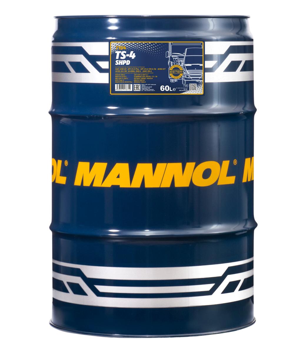 7104-060 Масло моторное минеральное TS-4 SHPD 15W-40  (60л) MANNOL