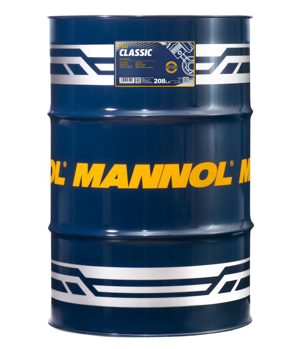 7501-208 масло мот.п/синт. Classic 10W40 (208л) MANNOL; SN/CH-4/A3/B4