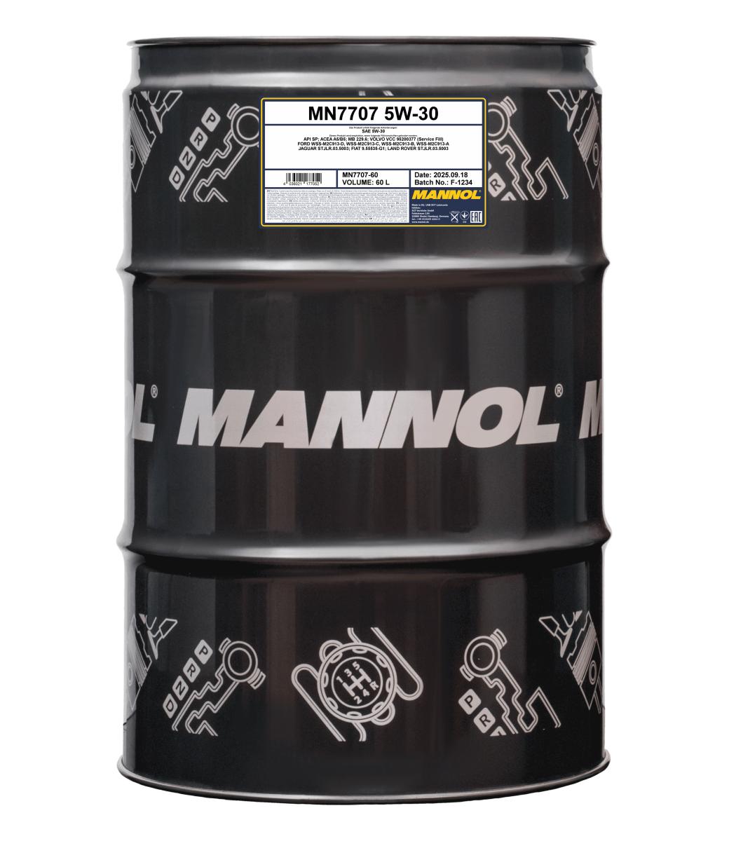 7707-060 масло мот.синт. Energy Formula FR 5W/30 (60л) MANNOL; API SN,ACEA A5/B5