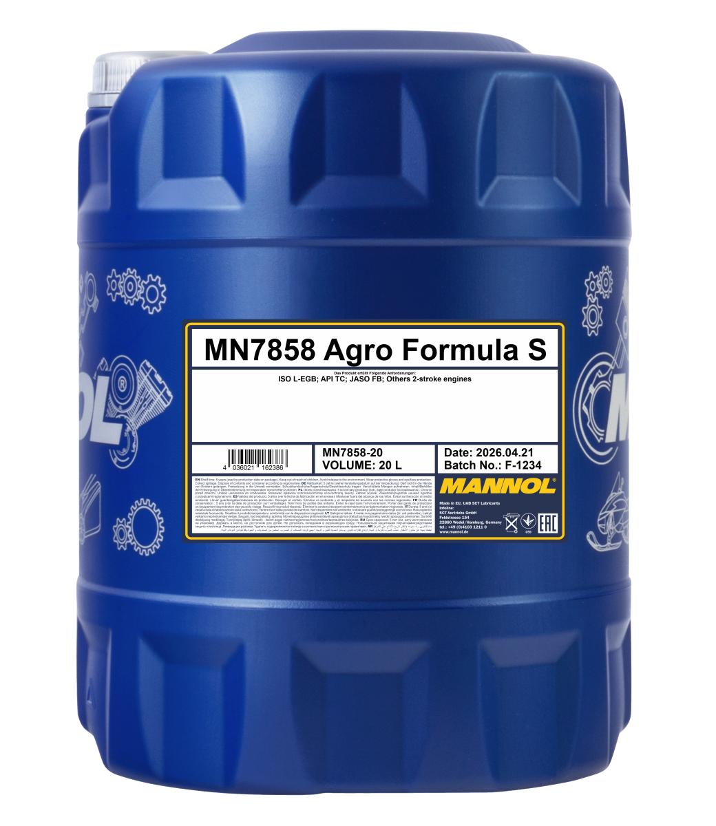 7858-020 масло мот.синт. Agro Formula S  (20л) MANNOL; API TC/JASO FD