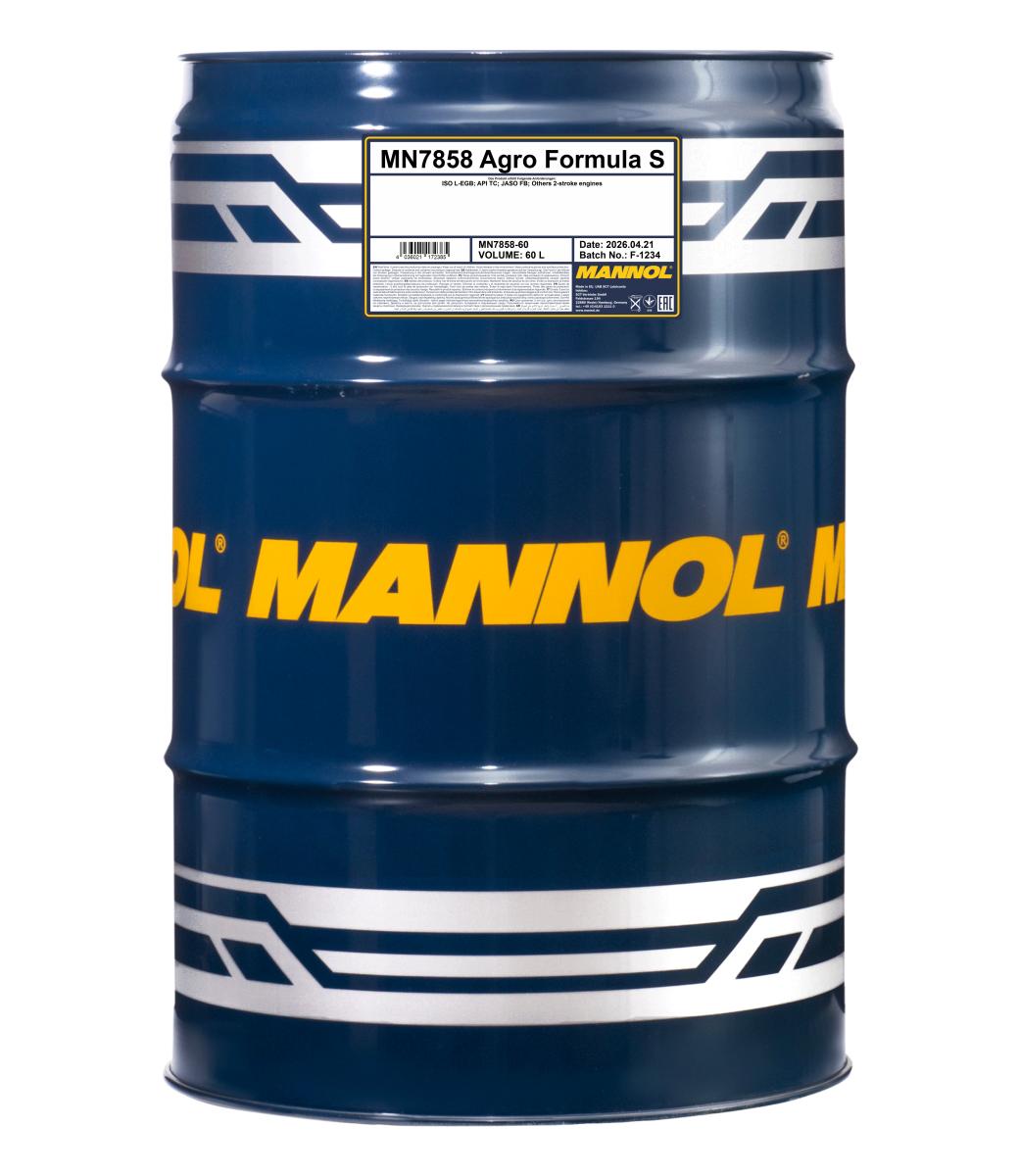 7858-060 масло мот.синт. Agro Formula S  (60л) MANNOL; API TC/JASO FD