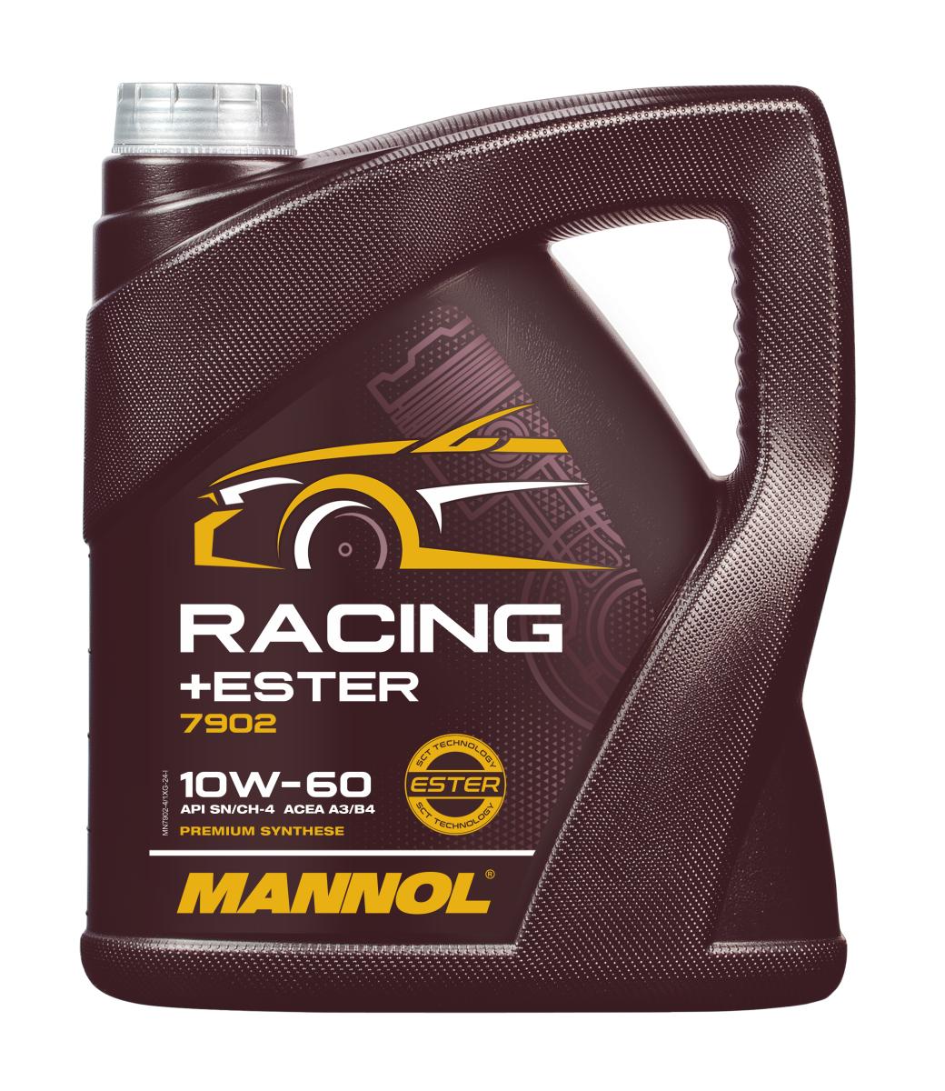 7902-004 масло мот.синт. Racing + Ester 10W-60  (4л) MANNOL; API SN/CH-4, ACEA A3/B4