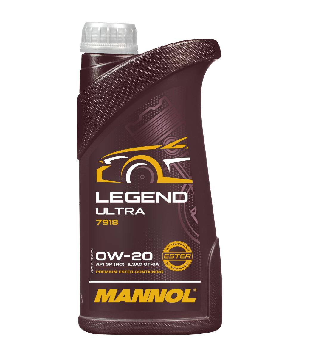 7918-001 масло мот.синт. Legend Ultra 0W-20  (1л) MANNOL; API SP(RC)