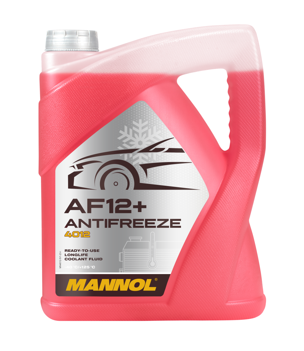 Антифриз красный AF12+ (-40°C) Longlife (5л) MANNOL 4012