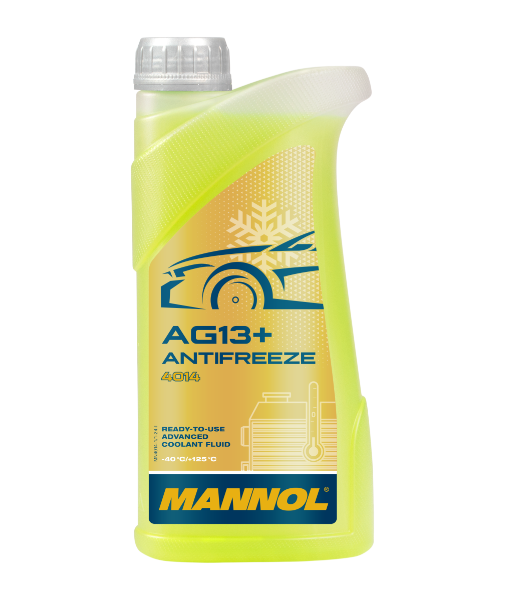 Антифриз жёлтый AG13+ (-40°C) Advanced (1л) MANNOL 4014