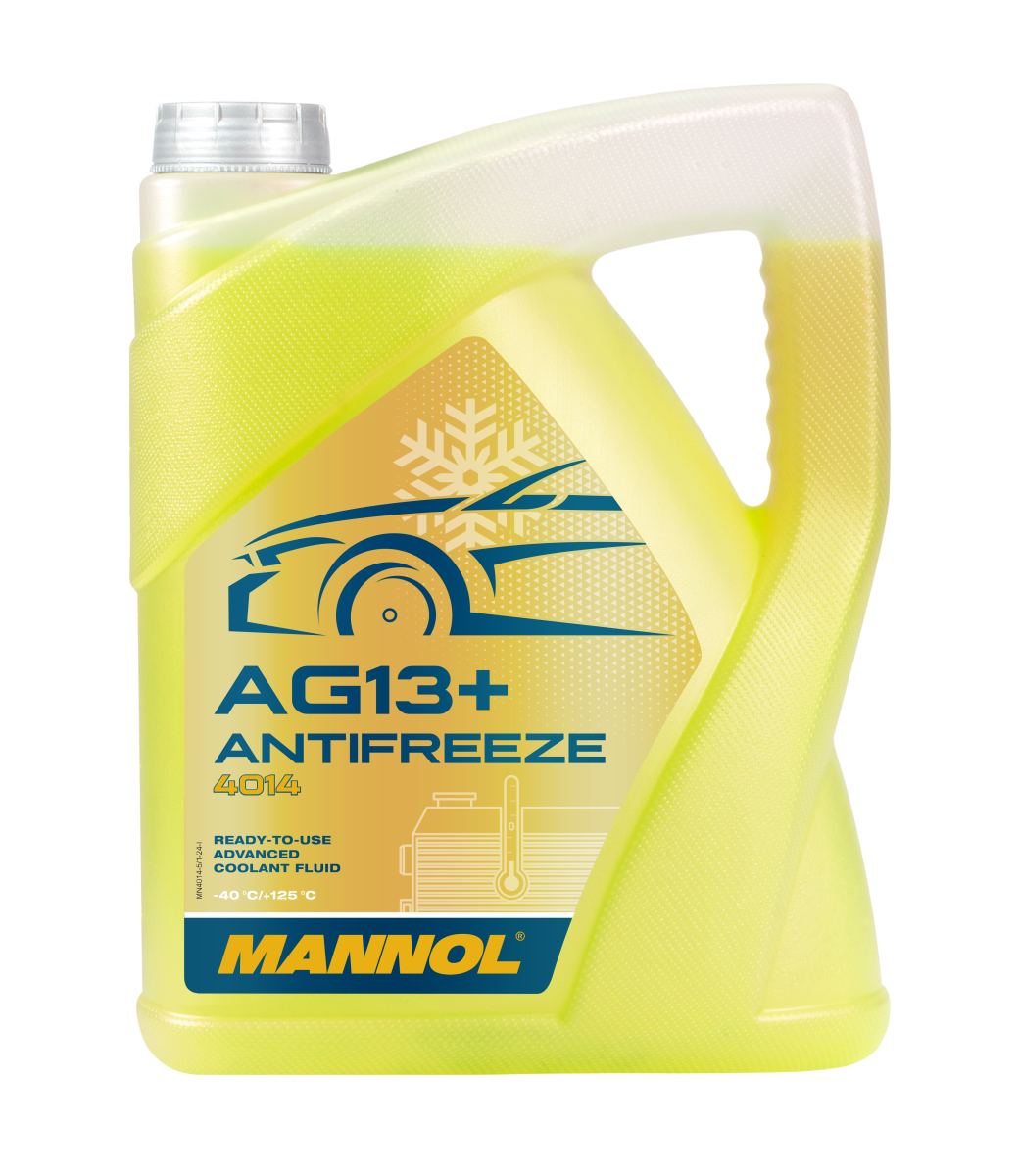 Антифриз жёлтый AG13+ (-40°C) Advanced (5л) MANNOL 4014