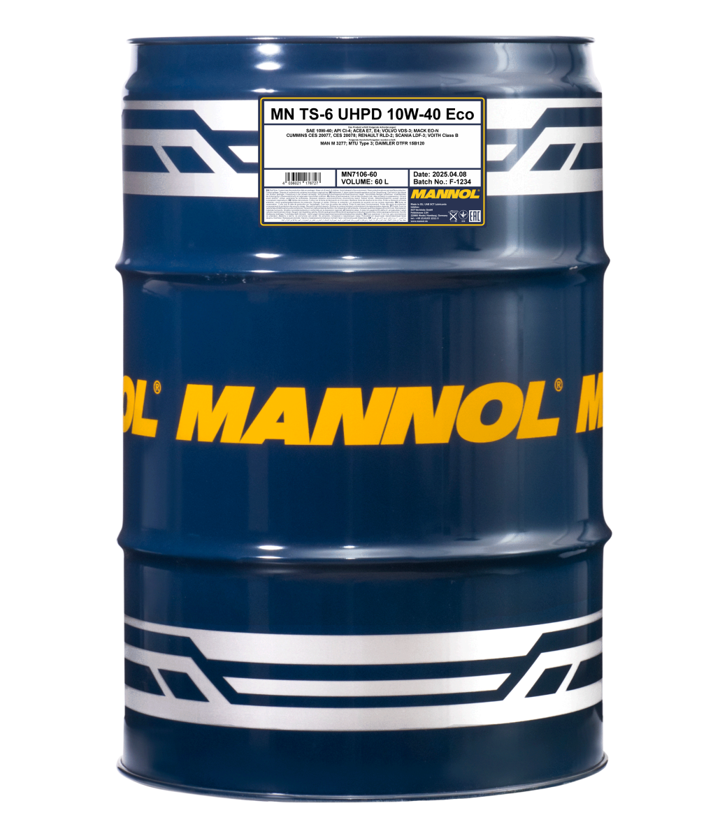 7106-060 Масло моторное синтетическое TS-6 UHPD 10W-40 Eco UAE (60л) MANNOL