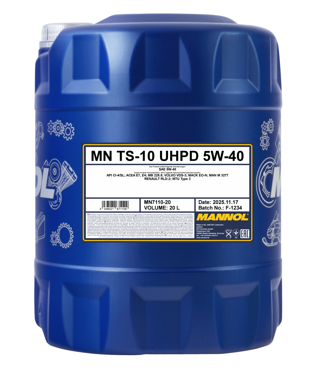 7110-020 Масло моторное синтетическое TS-10 UHPD 5W-40 (20л) MANNOL