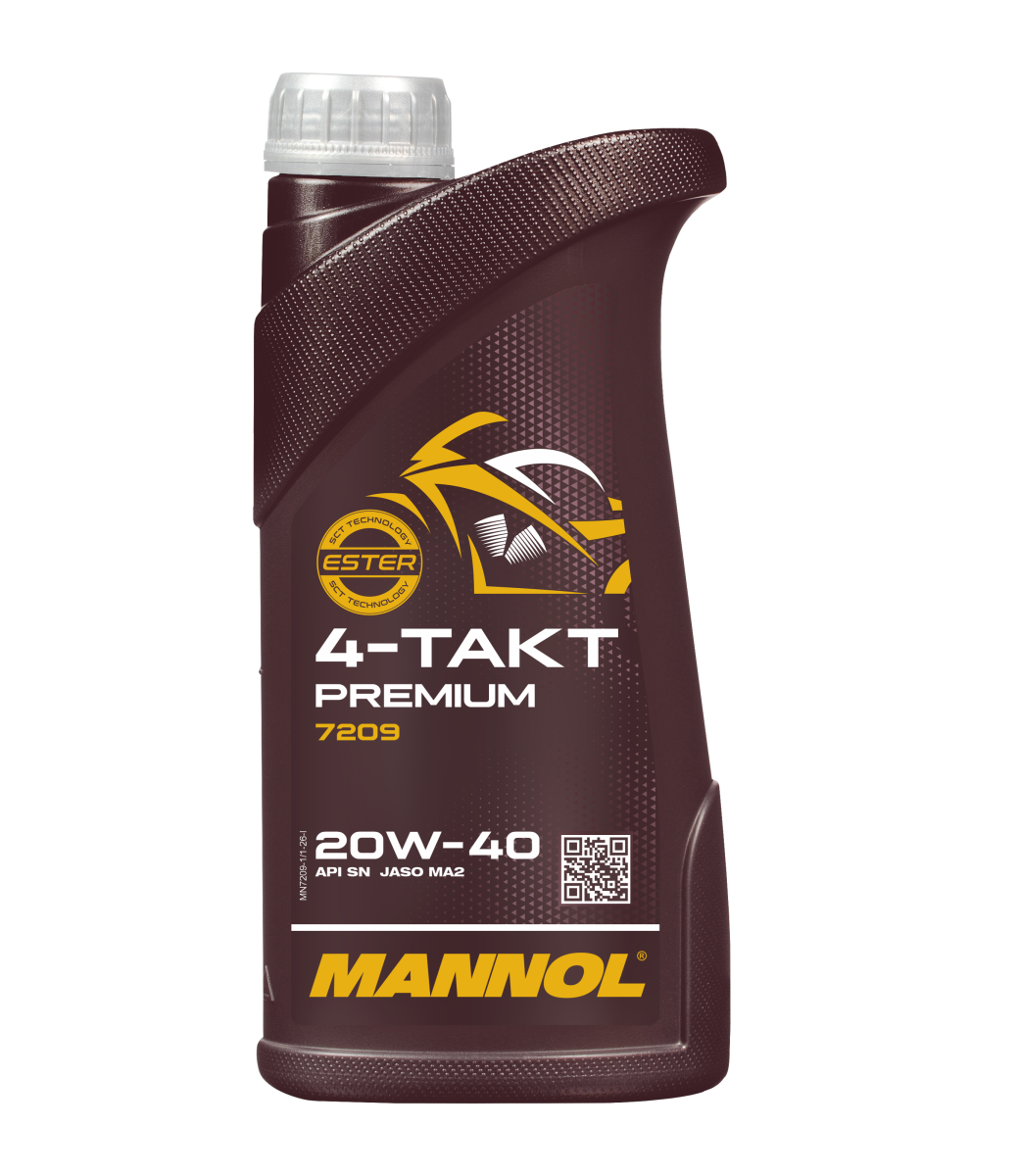 7209 масло мот.синт. 4-Takt Premium 20W40 (1л) MANNOL; API SN JASO MA2