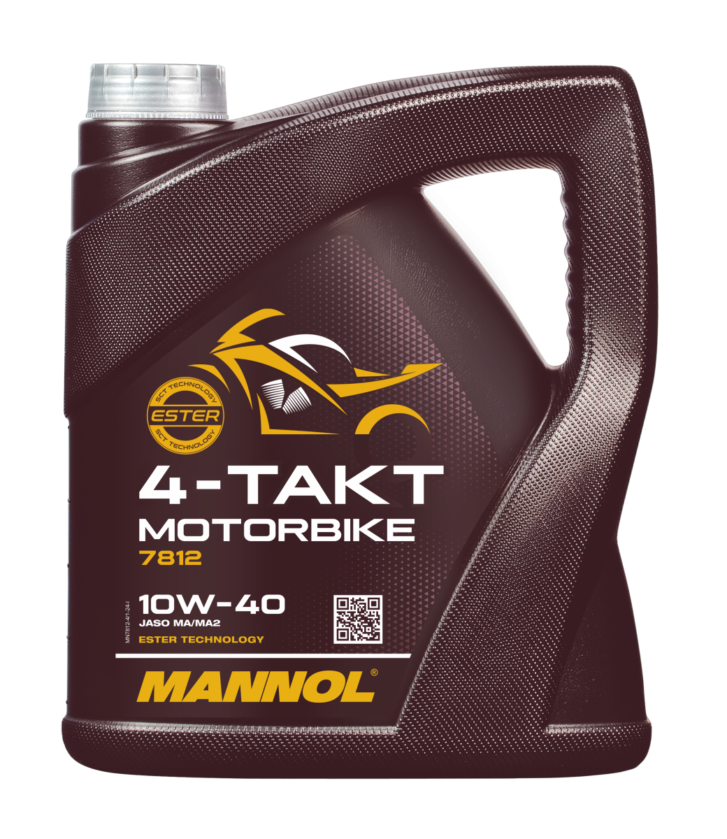 7812-004 масло мот.синт. для мотоциклов 4-Takt Motorbike 10W40 (4л) MANNOL; API SL JASO MA/MA2