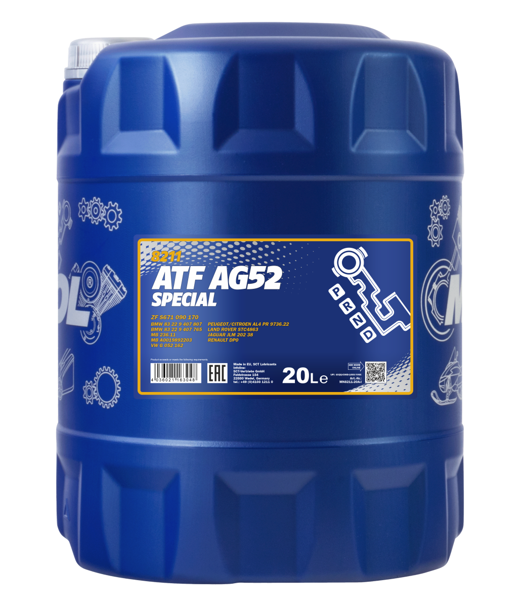 8211-020 Масло для АКПП (синт.) ATF AG52 (20л) MANNOL
