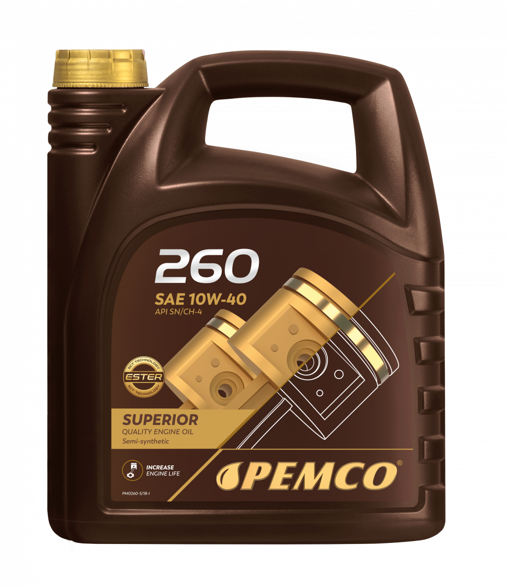 Масло моторное полусинтетическое 260 SAE 10W-40 (5л) Pemco