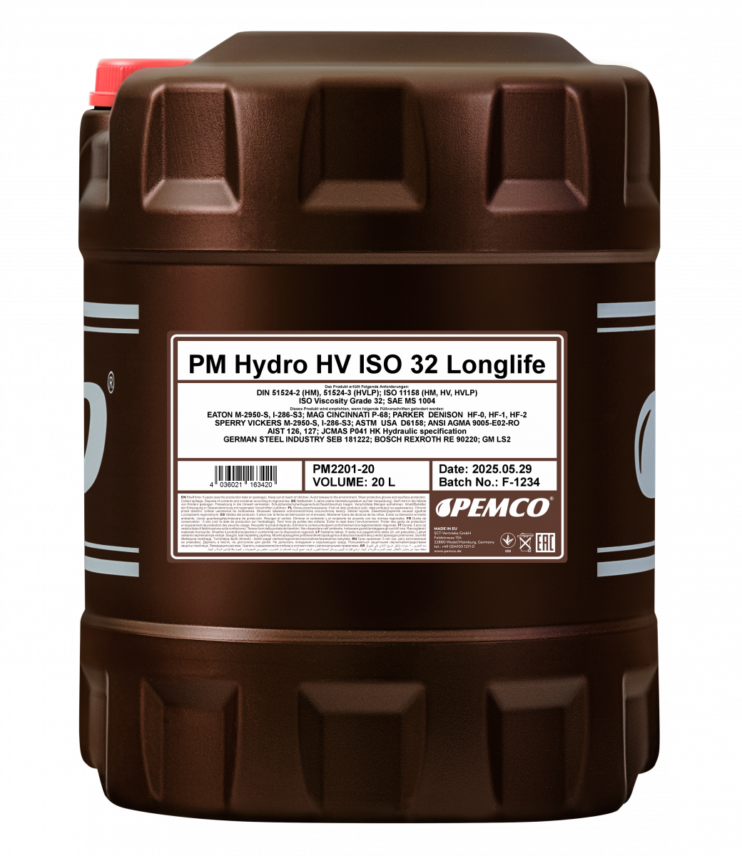 Гидравлическое масло HV ISO 32 (20л.) Pemco