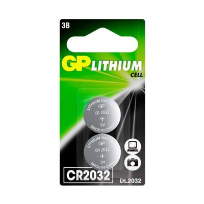 Батарейка литиевая дисковая GP Lithium CR2032, 2 шт.