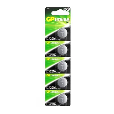 Батарейка литиевая дисковая GP Lithium CR2016, 5 шт.
