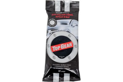 Влажные салфетки для стёкол, зеркал, фар №30 TOP GEAR