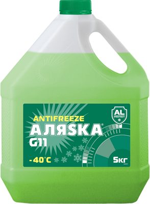 Антифриз -40 зелёный G11 (5кг) АЛЯSКА