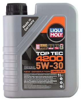 Синтетическое моторное масло Top Tec 4200 5W30 New Generation (1л) LIQUI MOLY