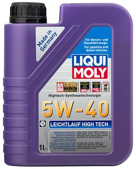 Синтетическое моторное масло Leichtlauf High Tech 5W40 (1л) LIQUI MOLY