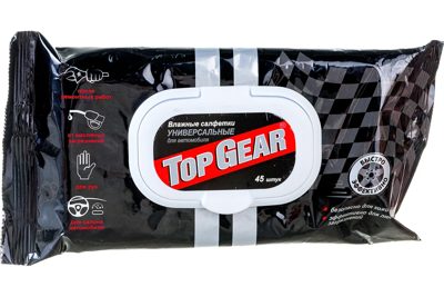 Влажные салфетки для автомобиля универсальные №45 TOP GEAR