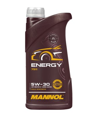 7511-001 масло мот.синт. Energy 5W/30 (1л) MANNOL; API SN/CH-4, ACEA A3/B4