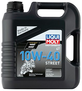 Синтетическое моторное масло для 4тактных мотоциклов Motorbike 4T Street 10W40 (4л) LIQUI MOLY