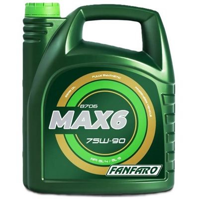 8706-004 Масло для МКПП (синт.) MAX 6 75W-90 GL-4/GL-5 (4л.) FANFARO