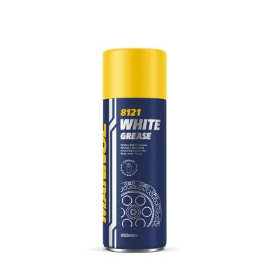 Белая литиевая смазка (аэрозоль) White Grease (450мл) MANNOL