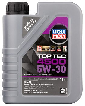 Синтетическое моторное масло Top Tec 4500 5W30 (1л) LIQUI MOLY