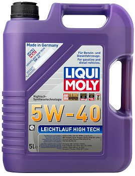 Синтетическое моторное масло Leichtlauf High Tech 5W40 (5л) LIQUI MOLY