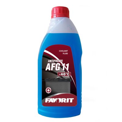 Антифриз синий AFG11 -40°,  (1л) Favorit