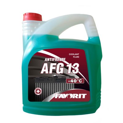 Антифриз зеленый AFG13 -40°, (5л) Favorit