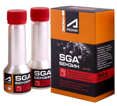 Моющая присадка в бензин SGA СГА (2x50мл) SUPROTEC