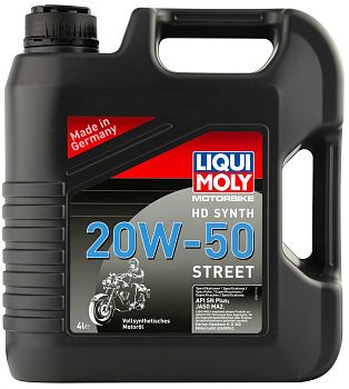 Синтетическое моторное масло для 4тактных мотоциклов Motorbike HD Synth Street 20W50 (4л) LIQUI MOLY